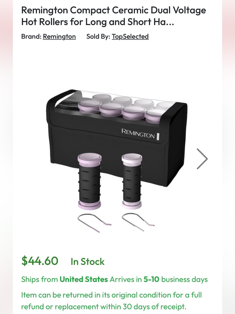 Remington Black Hot Rollers 1” - 10